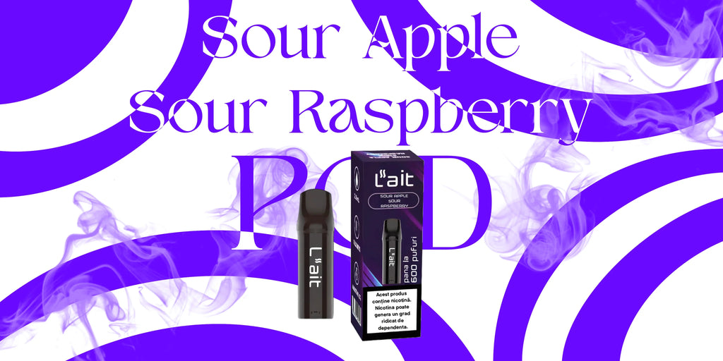 Tigară electronică de unică folosință, aromă Sour Apple Sour Raspberry POD - LaitStick Romania