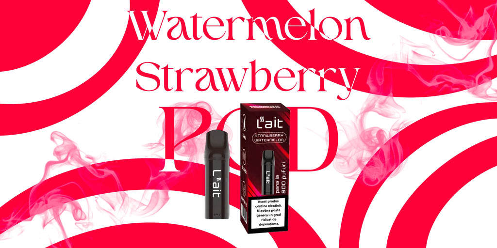 Tigară electronică de unică folosință, aromă Watermelon Strawberry POD - LaitStick Romania
