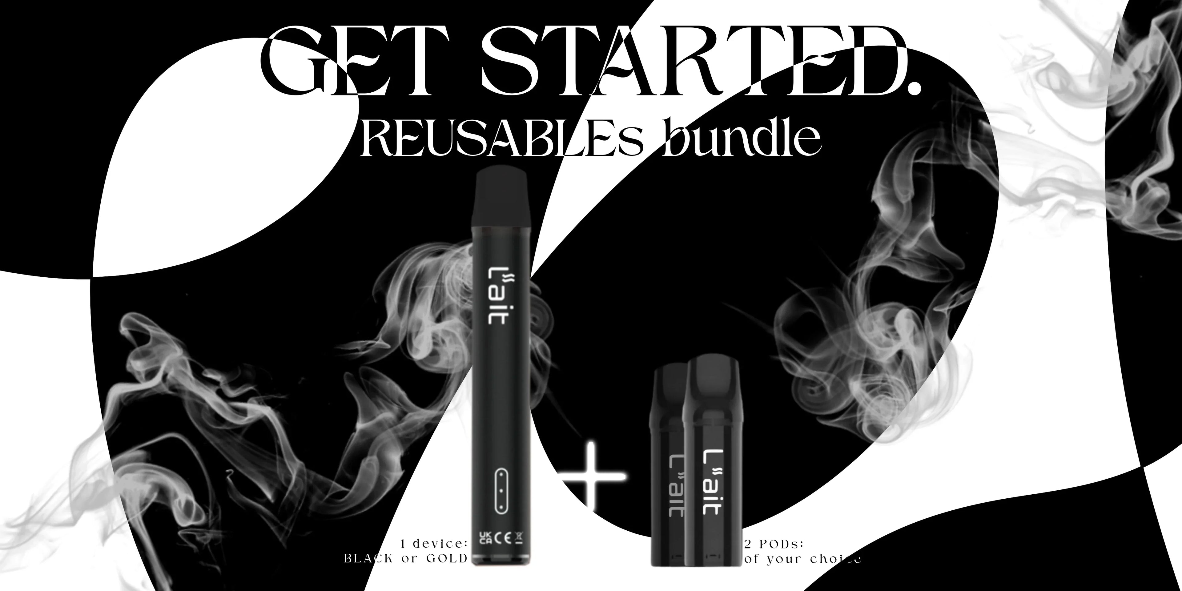 Tigară electronică de unică folosință, aromă RESUABLEs Starter Bundle - LaitStick Romania