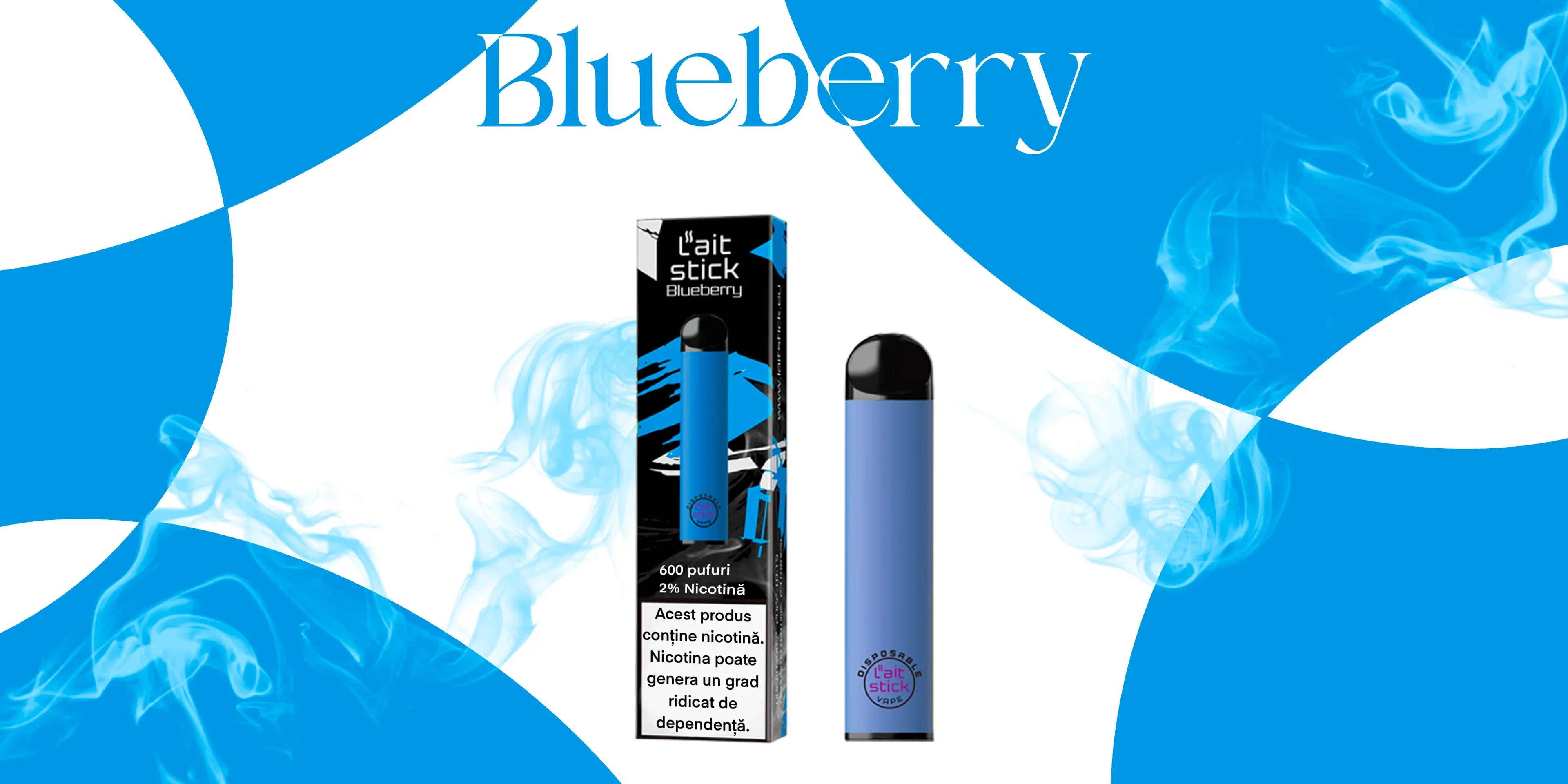 Tigară electronică de unică folosință, aromă Blueberry - LaitStick Romania