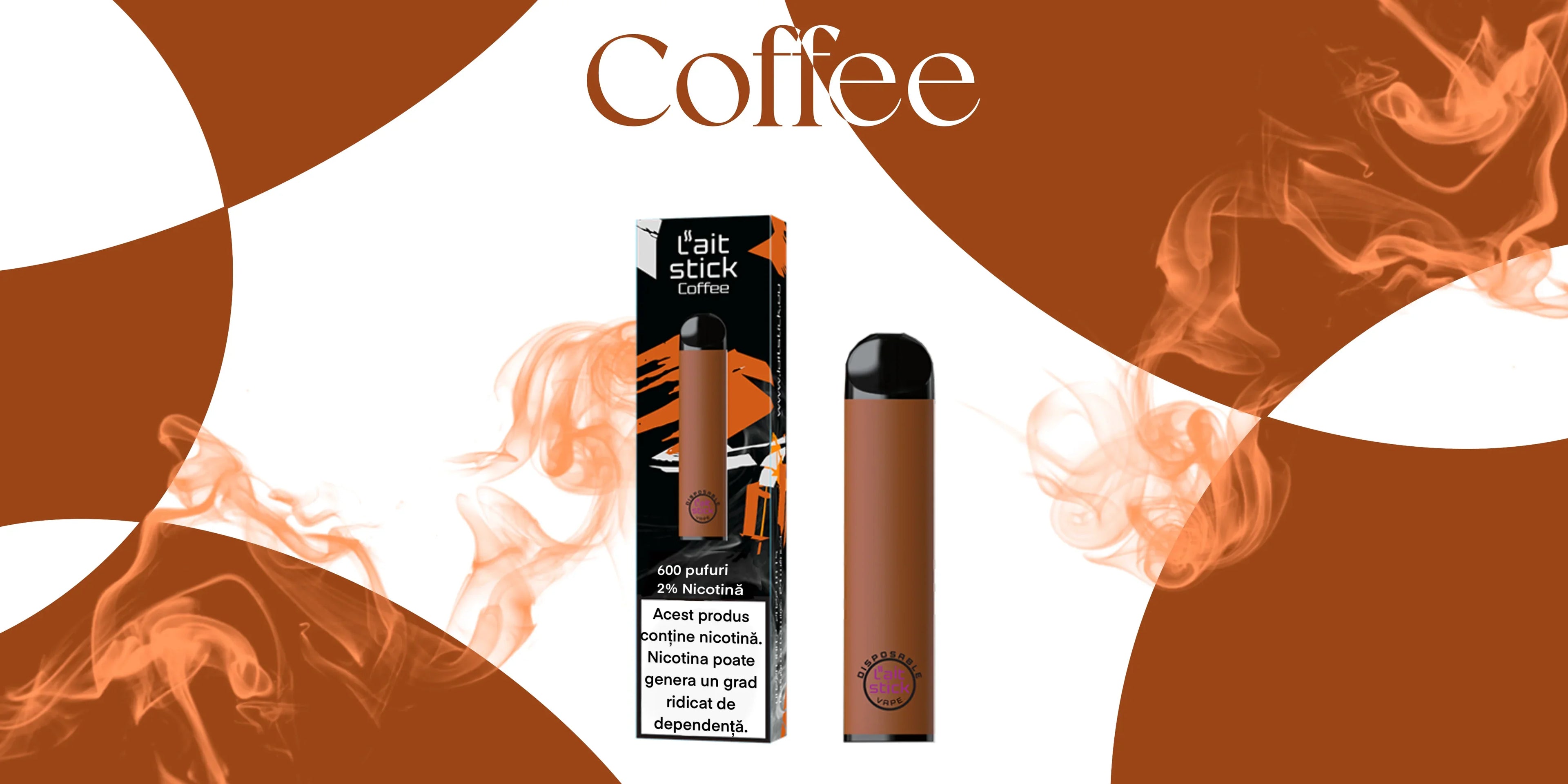 Tigară electronică de unică folosință, aromă Coffee - LaitStick Romania