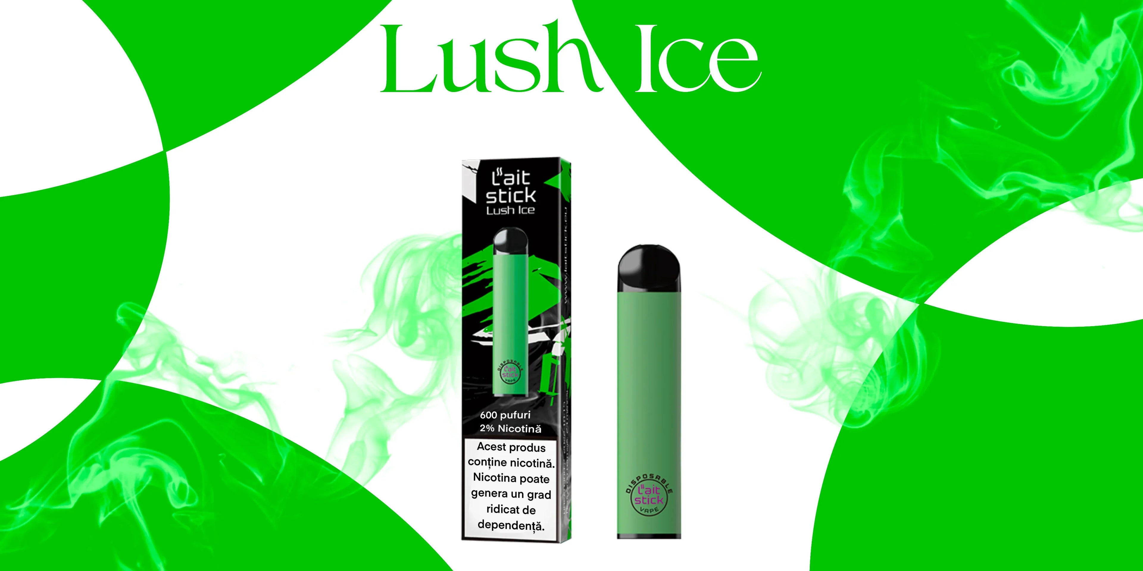 Tigară electronică de unică folosință, aromă Lush Ice - LaitStick Romania