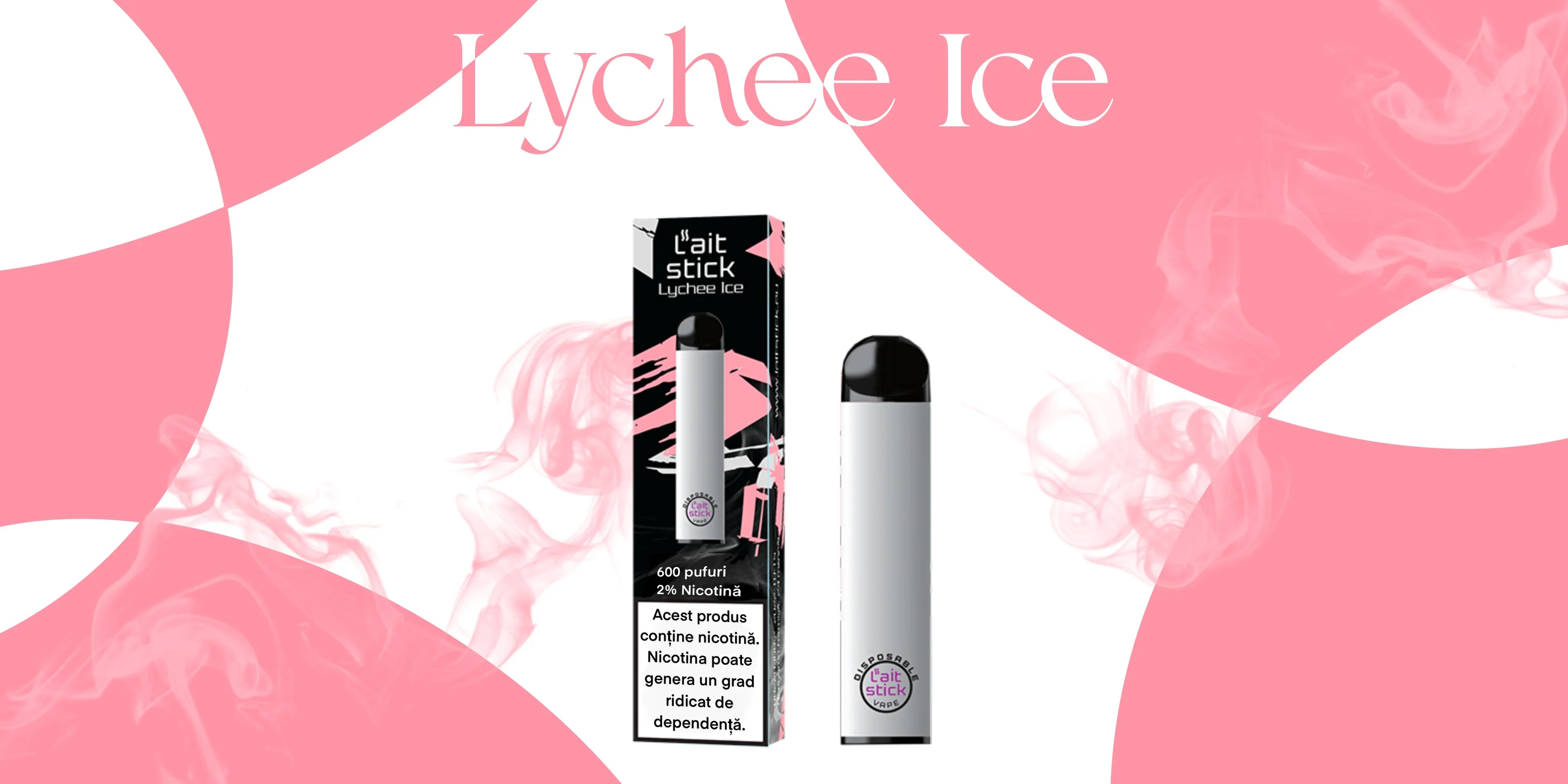 Tigară electronică de unică folosință, aromă Lychee Ice - LaitStick Romania