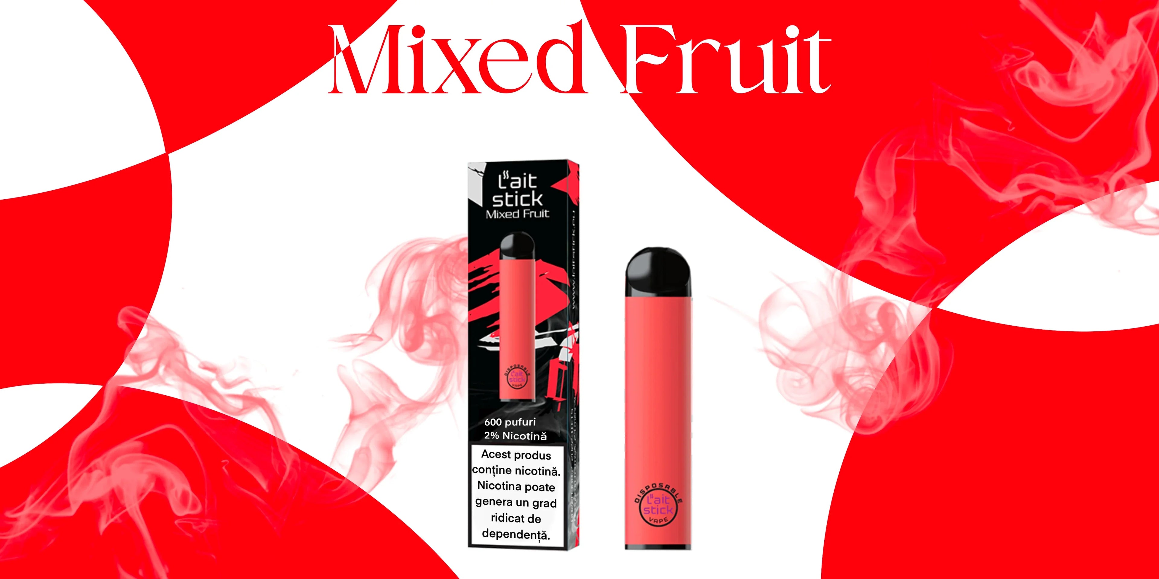 Tigară electronică de unică folosință, aromă Mixed Fruit - LaitStick Romania