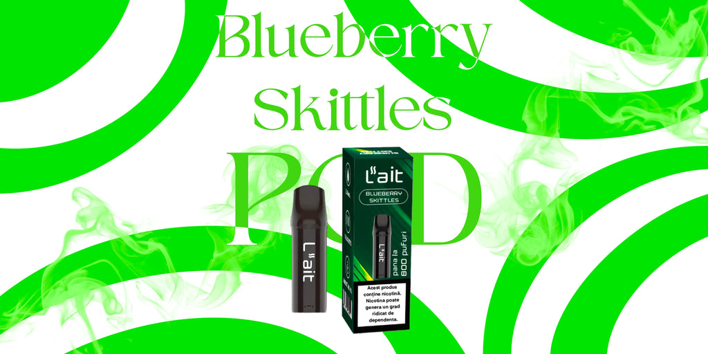Tigară electronică de unică folosință, aromă Blueberry Skittles POD - LaitStick Romania