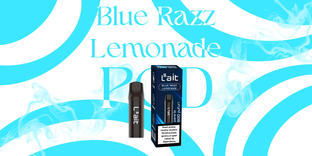 Tigară electronică de unică folosință, aromă Blue Razz Lemonade POD - LaitStick Romania