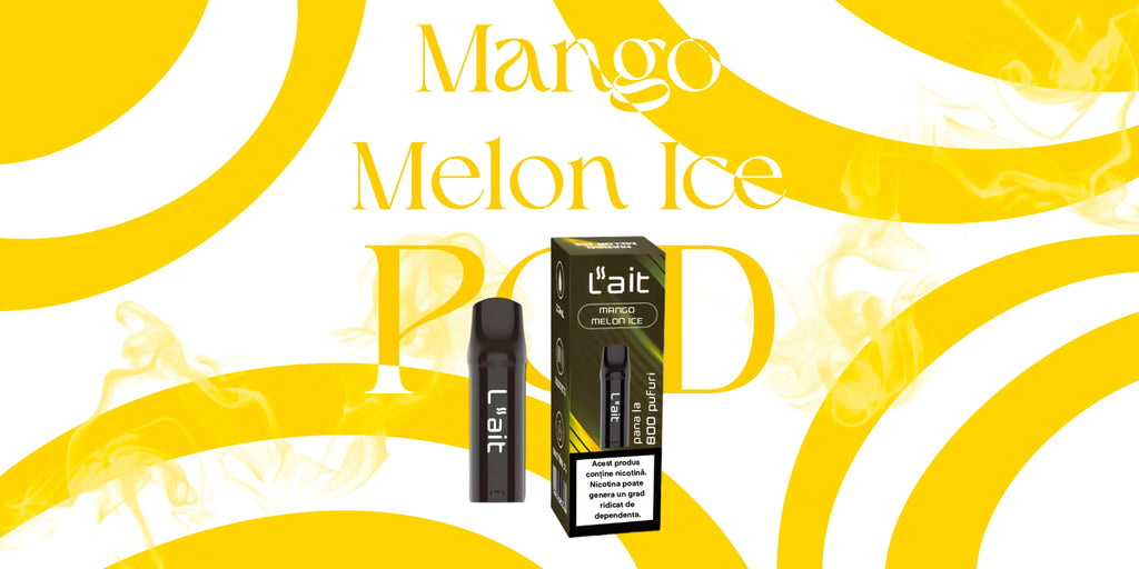 Tigară electronică de unică folosință, aromă Mango Melon Ice POD - LaitStick Romania